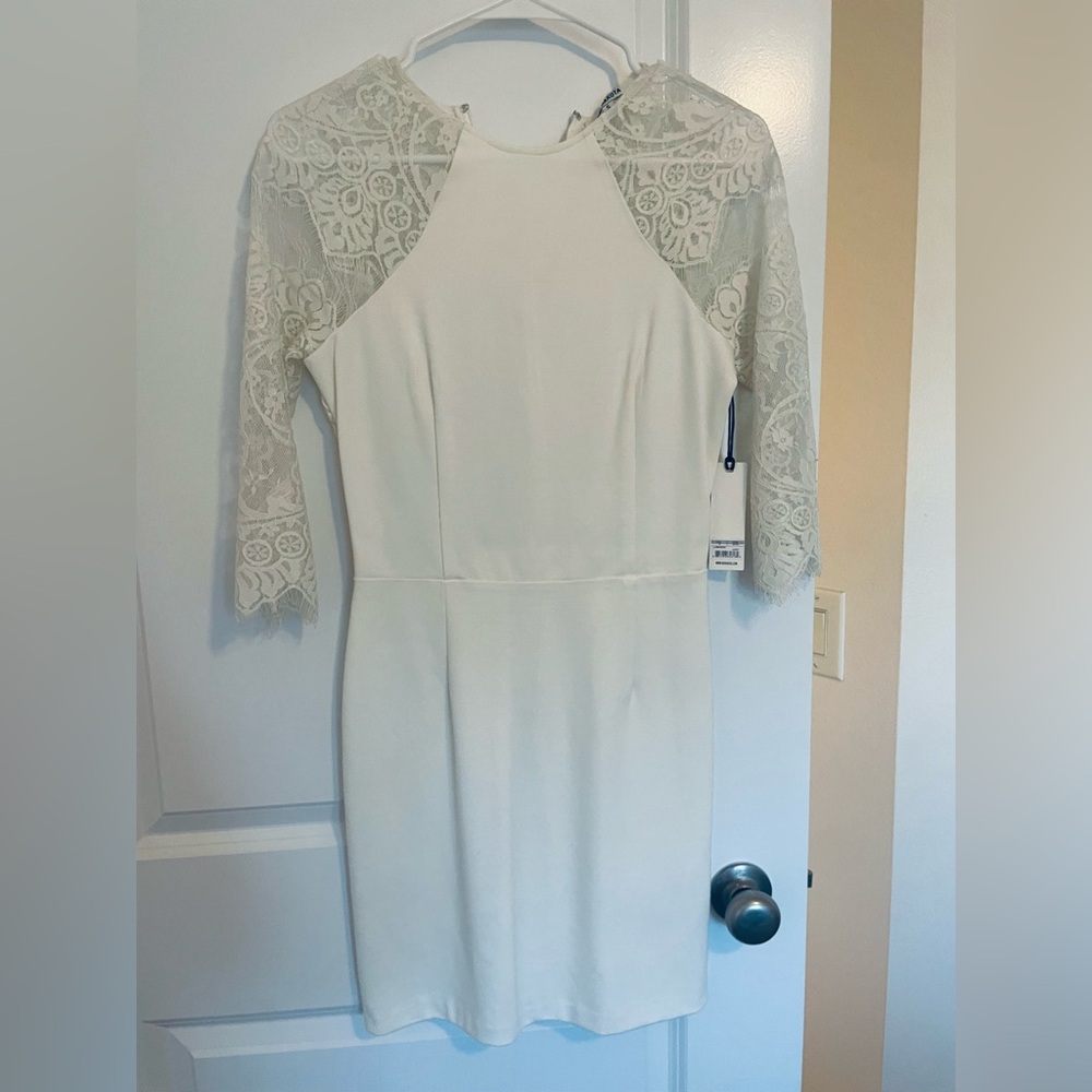 BB Dakota Ivory Lace Long Sleeve Dress
